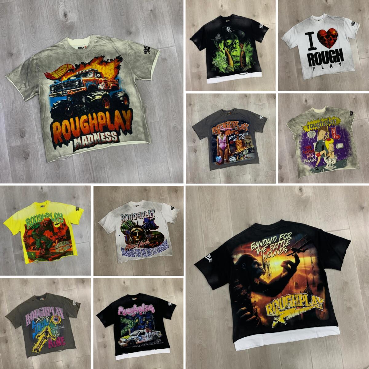 66Hot sell Trendy Oversized Mens Shirt Summer Men T Shirt Designer Tee Y2K Streetwear Fashion Hip Hop Graphic Party Tee T Shirts