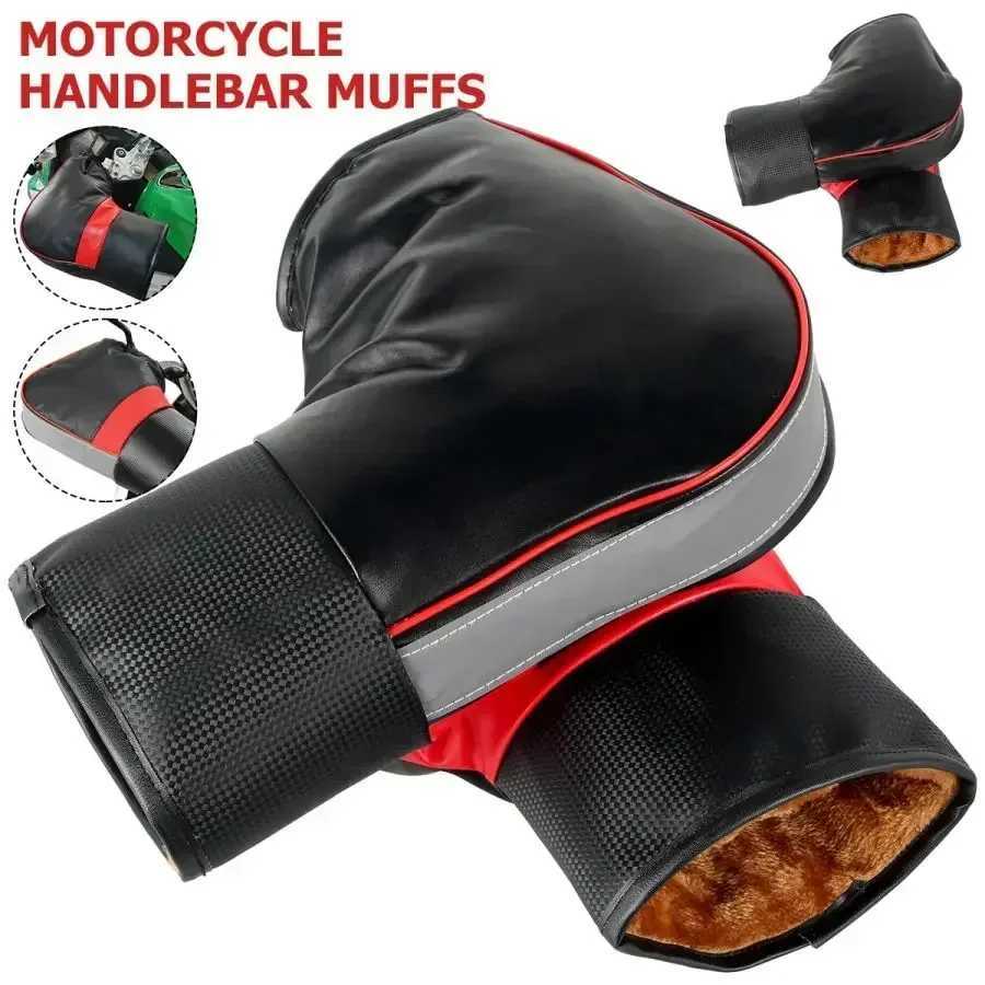 Autumn and Winter Cycling Gloves PU Material Waterproof Electric Vehicle Motorcycle Grips Thickened Cotton Gloves Spot Wholesale S25118