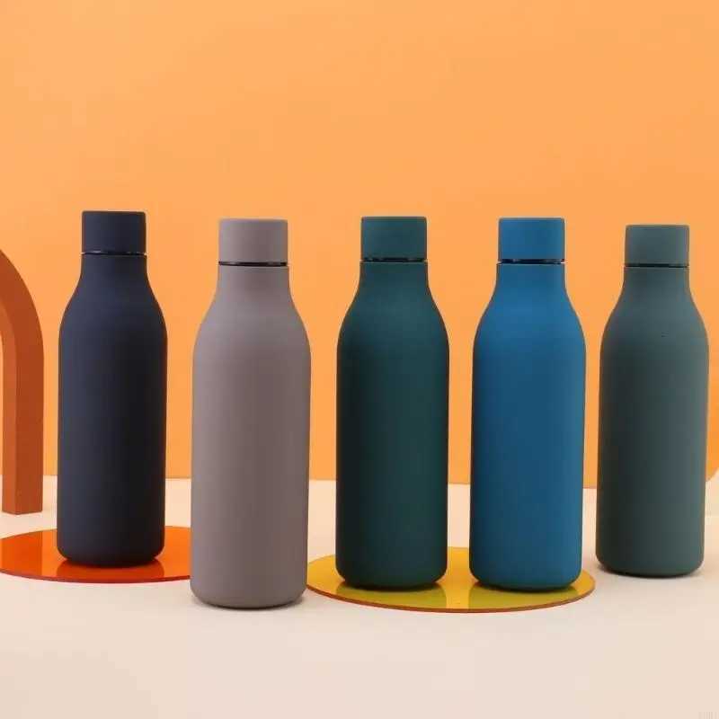 Fashionable cup 550ml Stainless St Small Mouth Bottle Outdoor Sports Portable Thermoses Cup Handheld Car Water Cup Easy to Clean Y251110