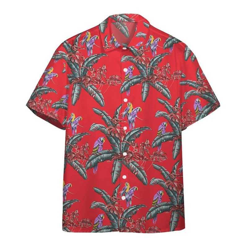 Hawaiian Mens Fun Shirt 3D Printed Summer Loose Hawaiian Beach Top Casual Short Sleeve Collar Shirt Street Mens Wear X250410