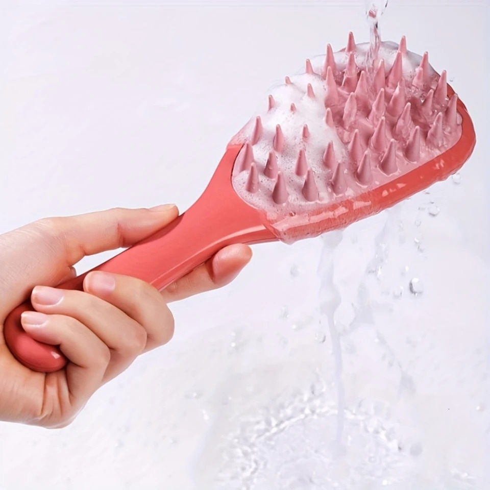 3pcs Silicone Air Cushion Comb Set Unscented Scalp Meridian Massage Brushes for Men and Women - Long Handle Shower Brush for We 251107