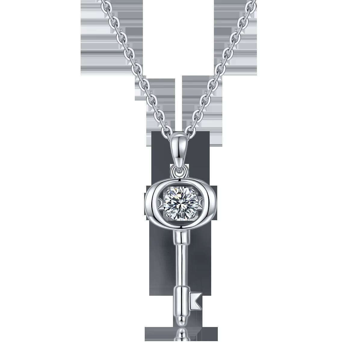 Hot Sale Jewelry Moissanite Diamond Luxury Necklace 925 Sterling Silver Necklaces in Stock for Women Lady