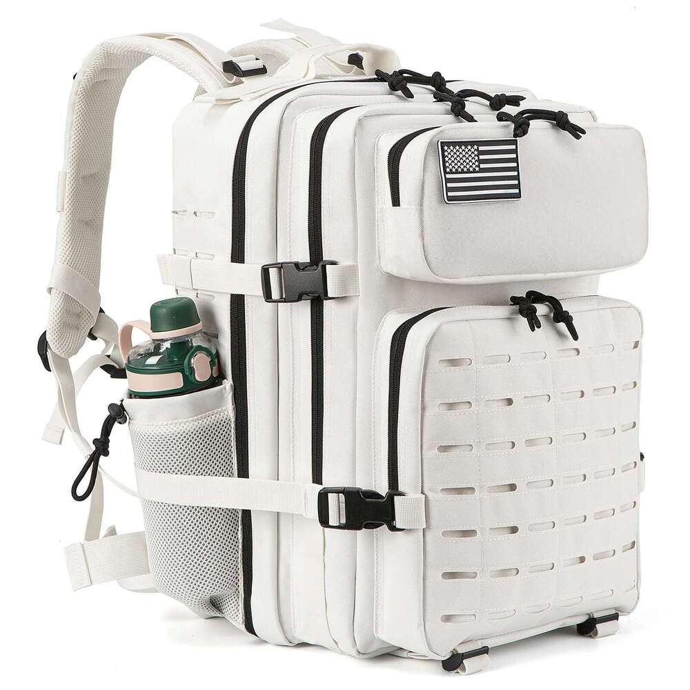 Qt&Qy 25L/45L Tactical Backpack For Men And Women Outdoor Survival Bug Out Bag Small School Rucksack Hking With Bottle Holder