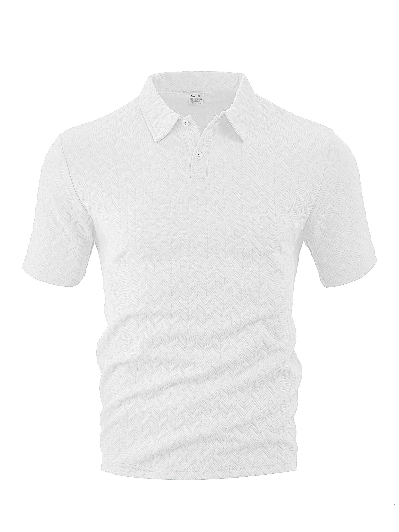 2025 Jacquard Button Polo Short Sleeve Mens Summer Sports Trend