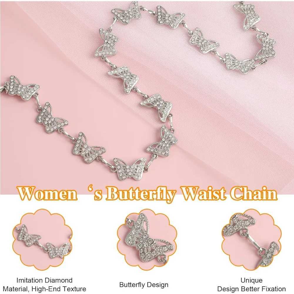 Warm waist belt metal rhinestone belt warm dress belt body chain belt X250410