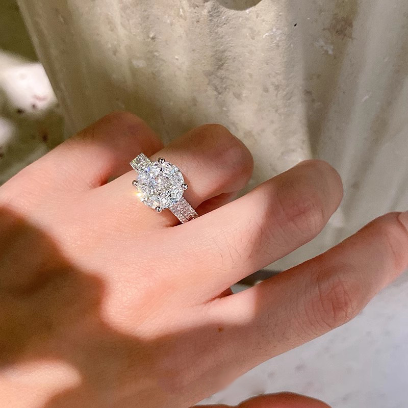 Choucong Gorgeous Wedding Rings Luxury Jewelry 925 Sterling Silver Fill Princess Cut 5A Cubic Zircon CZ Diamond Party Women Engagement Band Ring Gift