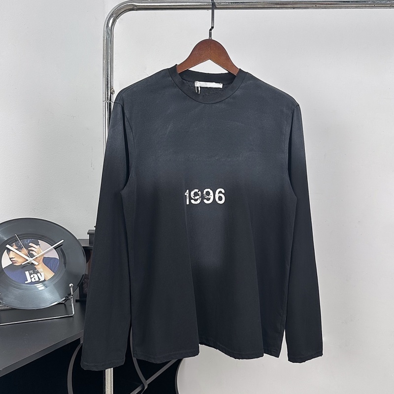 Fashion Men's T shirts 1996 Classic Destruction Commemorative Long Sleeve T-shirt # AC02 Mud dyed distressed denim shorts 3039#