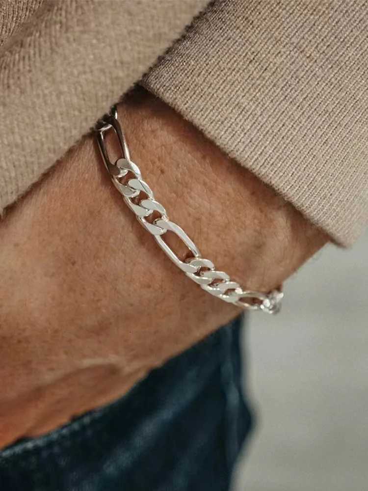 5mm Stainless Steel Figaro Chain Bracelet For Men Simple Silver Color NK Chain Women Bracelet Hip Hop Jewelry Party AccessoriesT251110