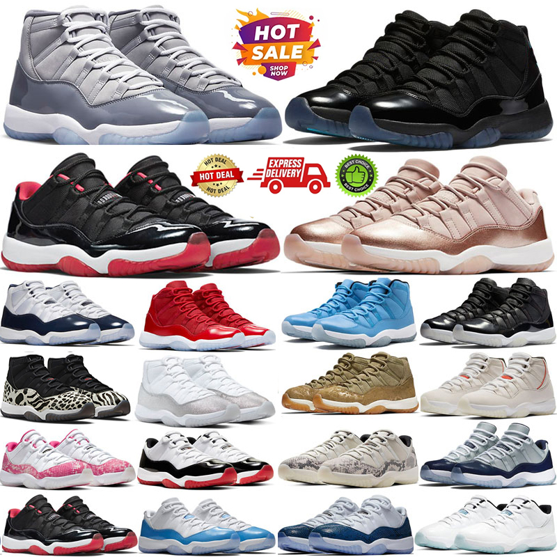 Mens 11s Basketball Shoes Designer 11 Cool Grey Cherry Red Cement White Black Pink Blue Outdoor Sneakers Low High Women Sports Trainers EUR 36-47