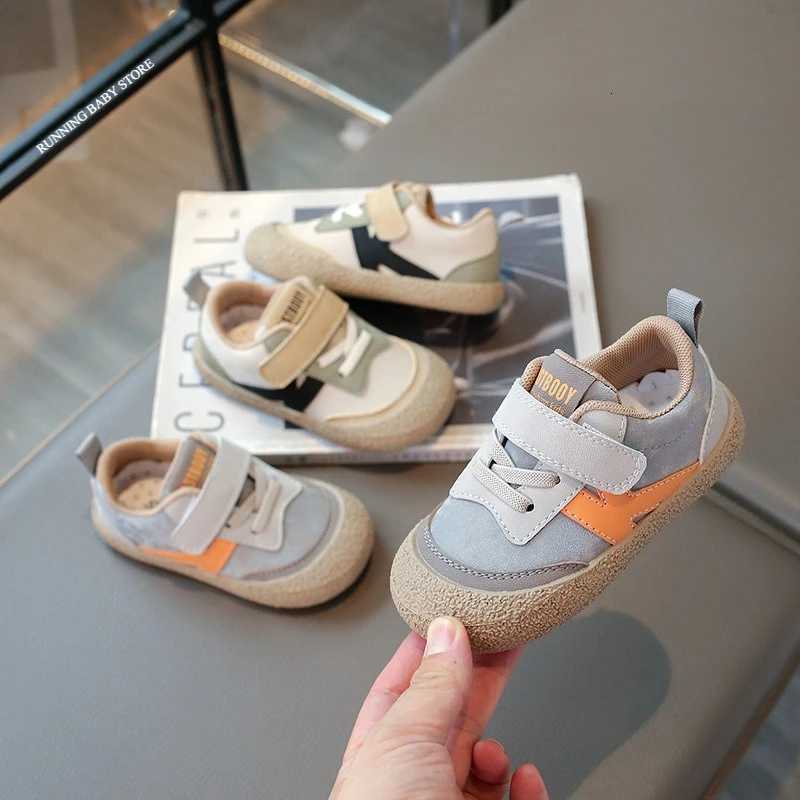 Fresh New Flat Heel Children Sneakers for Spring 2025 Chic Designer Kids Shoes Boys Gray Sneaker Beige Sports Shoes Girls I06042T251110