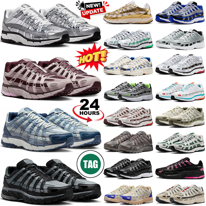 designer p6000 p 6000 running shoes men women Silver Platinum Tint Anthracite Shadow Cool Grey Burgundy Pink Foam mens trainers outdoor sneakers BIG size 46 47