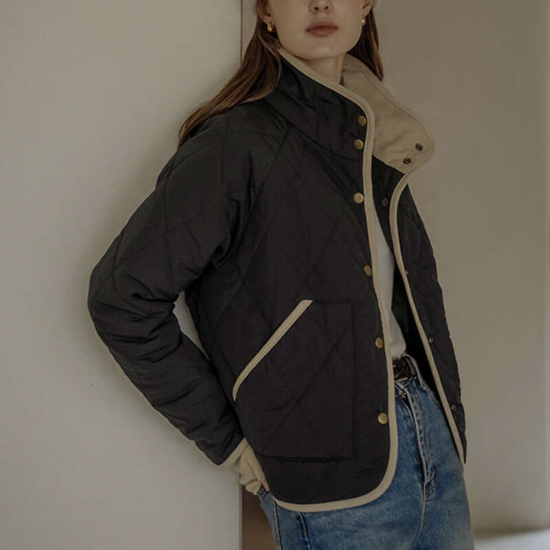 Rui Chuo European and American Lightweight Jacket 2025 Autumn Winter Cross-Border Amazon Wish Foreign Trade Cotton Coat Women's Clothing