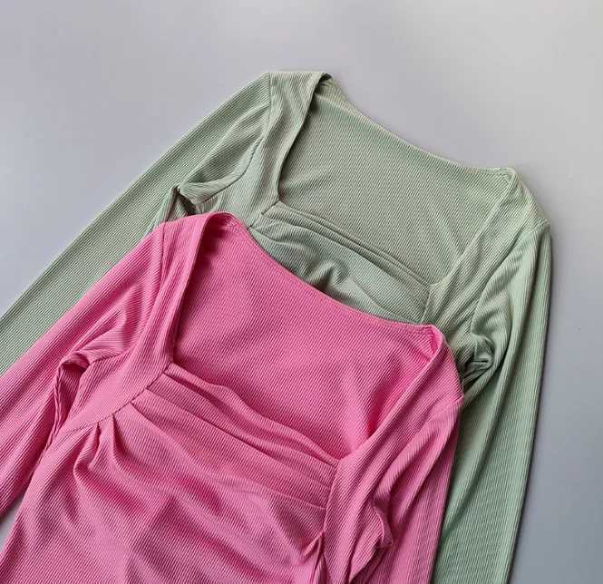 Sexy yoga set with chest cushion suitable for weight loss long sleeved womens sports running Pila Speed dry fitness top T-shirtXJ250410