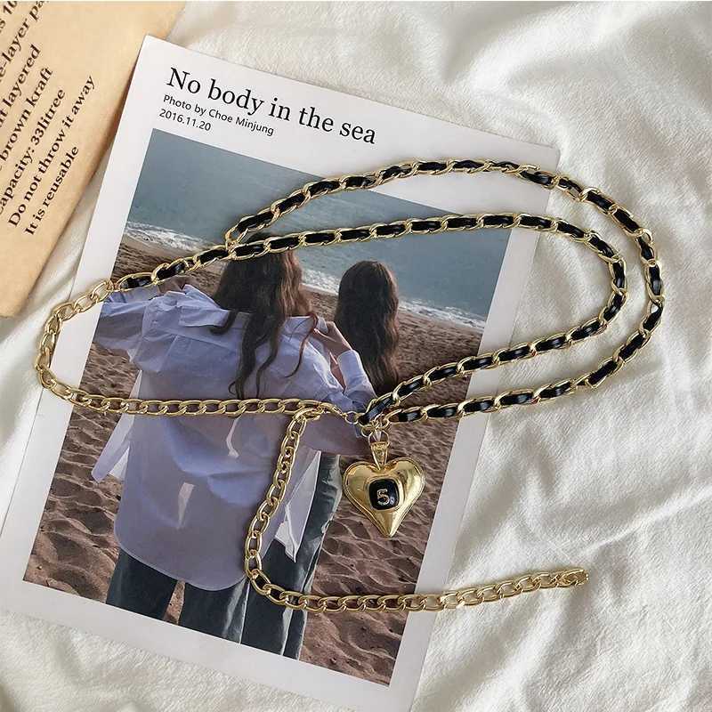 Luxury brand metal chain strap suitable for temperature pendants suitable for jeans suits dresses belts Fem designer chain accessories X250410