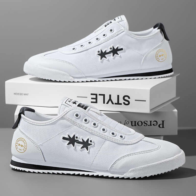 Men's Summer Forrest Gump Slip-On Breathable Canvas Lazy Casual Internet Celebrity Trendy Shoes 9833