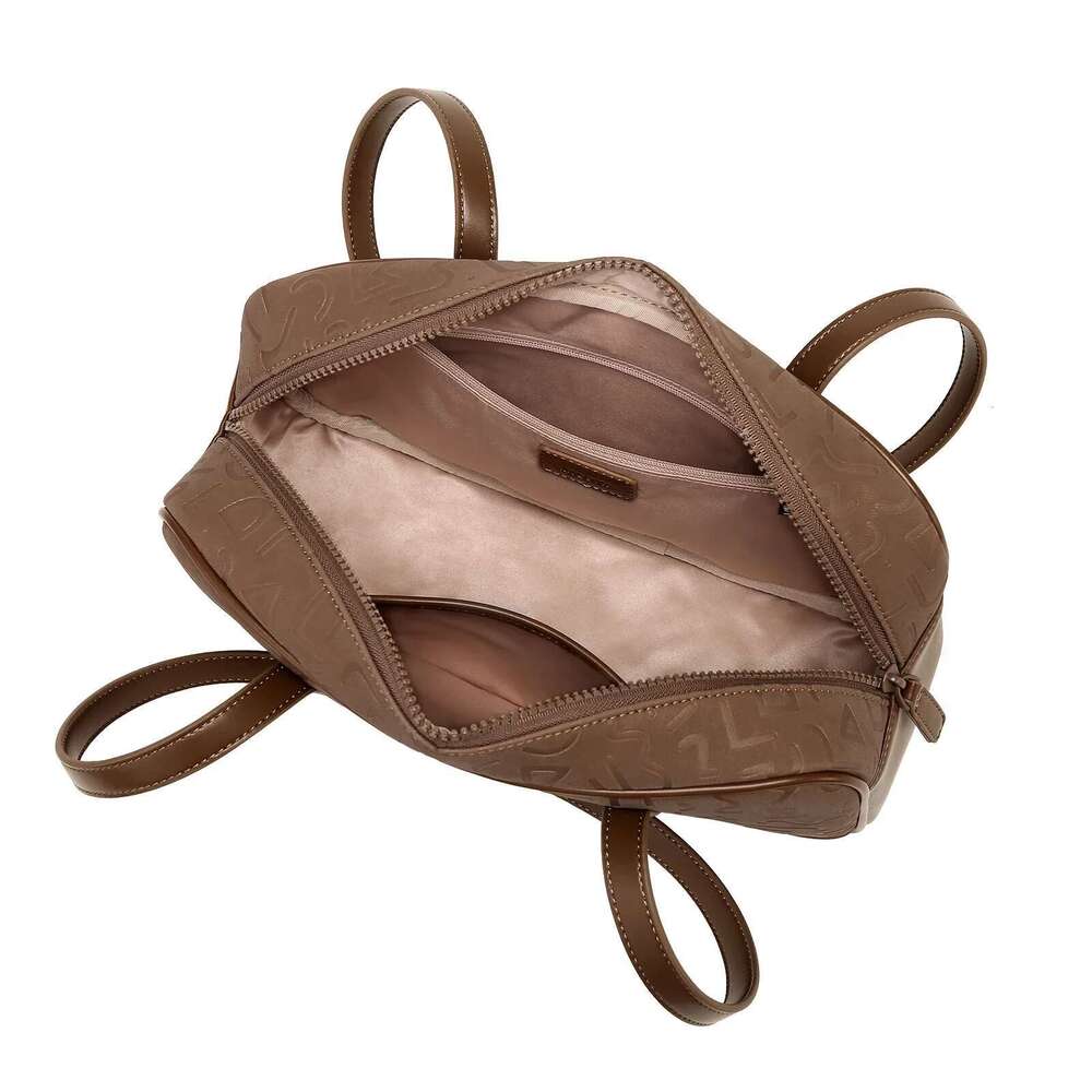 AII Brown Bowg For Women Retro Emed Commuter Zipper Handbag With Cute Pendent Valentine Gift Ladies Shoulder Bag