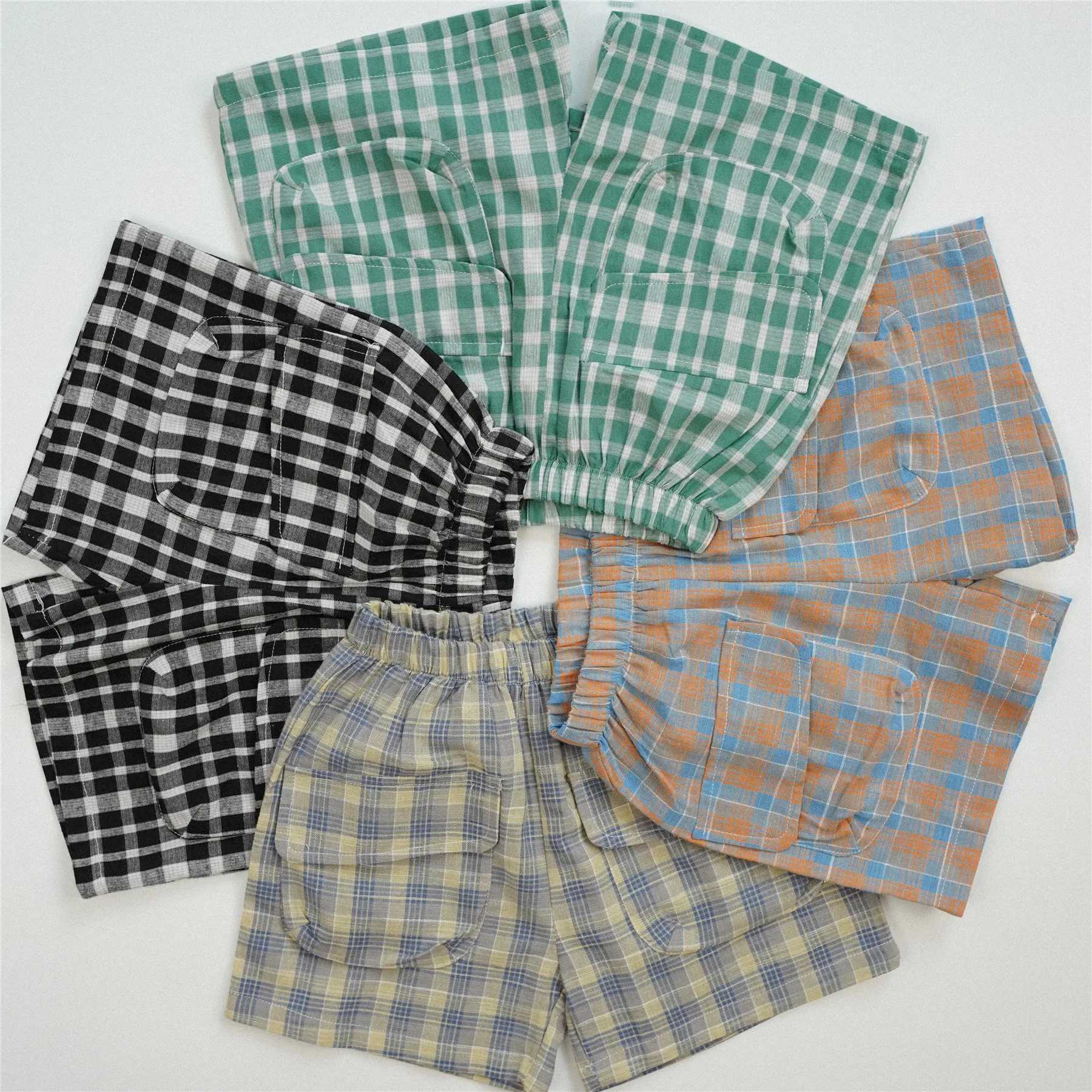2024 New Arrival Summer Casual Preschool Shorts Baby Boys Flat Pants Full Set Cotton Comfortable Loose Children Girls Shorts Z250410