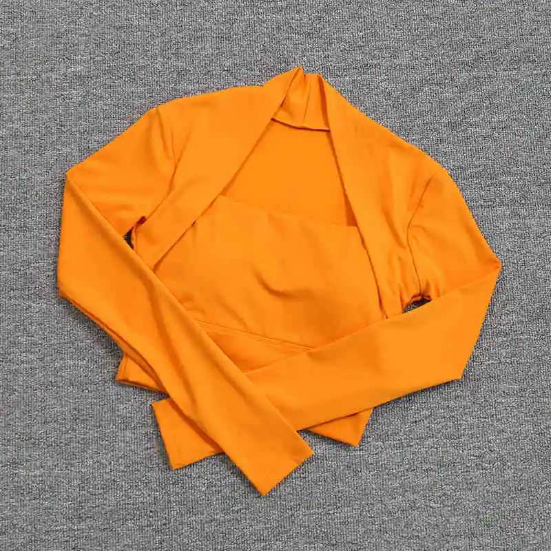 Newly arrived yoga sportswear long sleeved crops top-notch exercise running top fitness fast drying gym short slimming yoga top-notchXJ250410