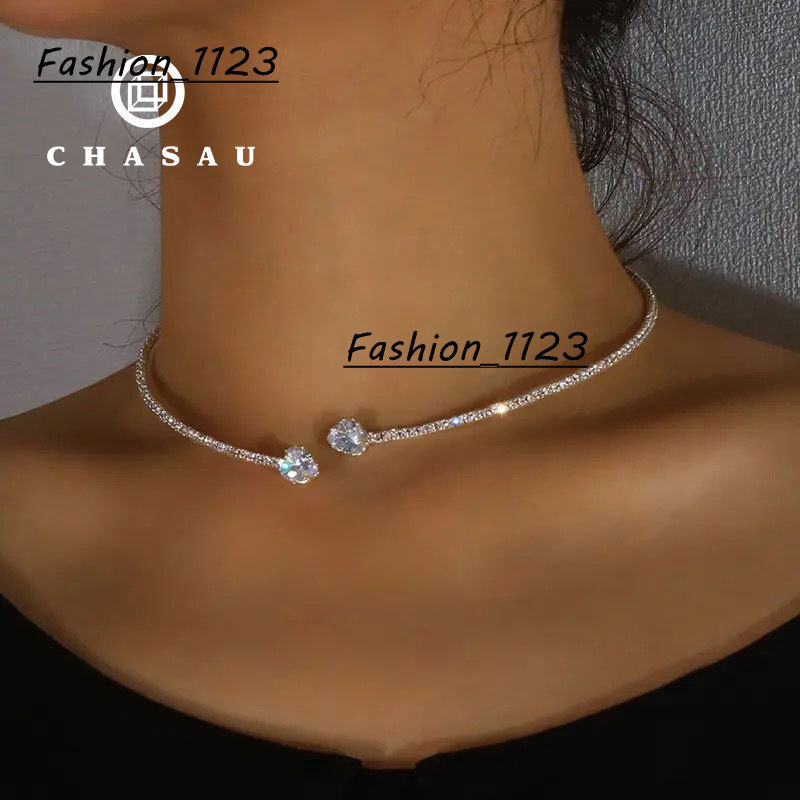 Fine Women Elegant Simple 925 Sterling Silver 6mm 08CT Moissanite Love Heart Pendant Necklace Jewelry Choker Collars for Women