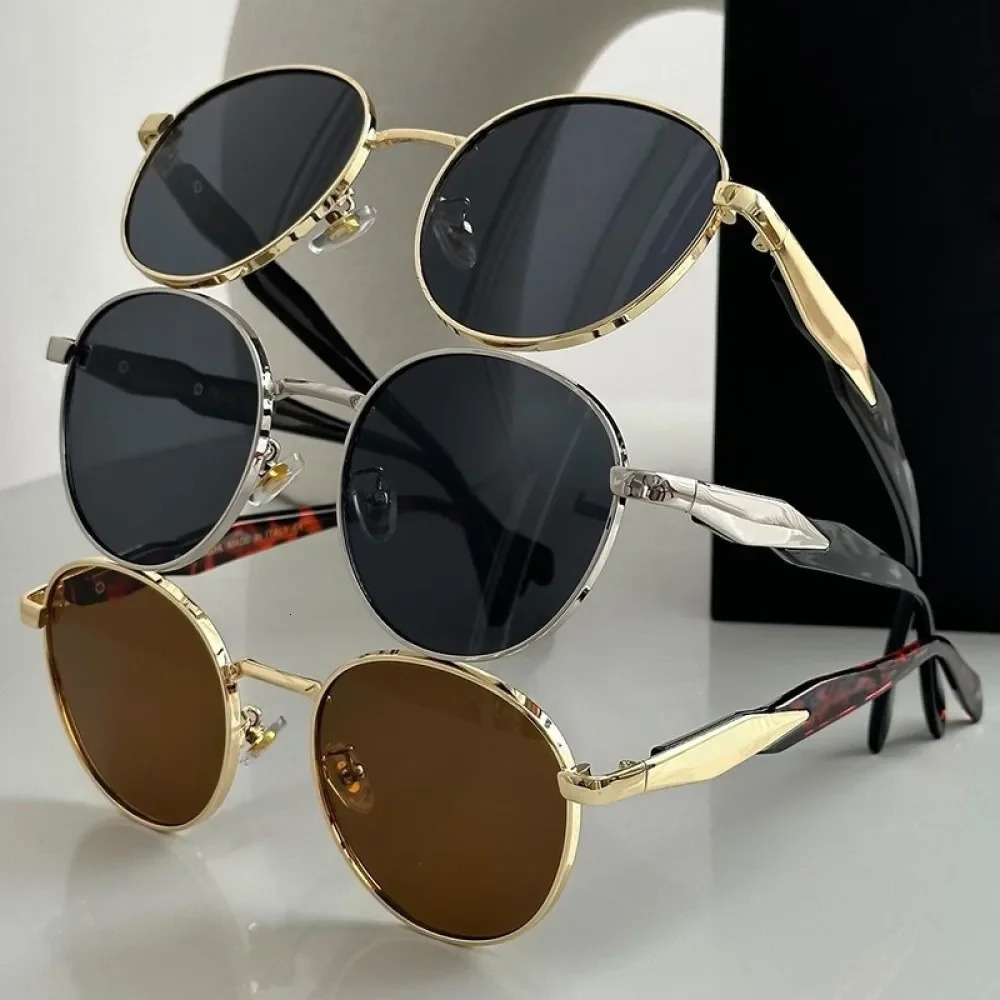 Retro round metal sunglasses for women fashion retro ner men UV400 250410