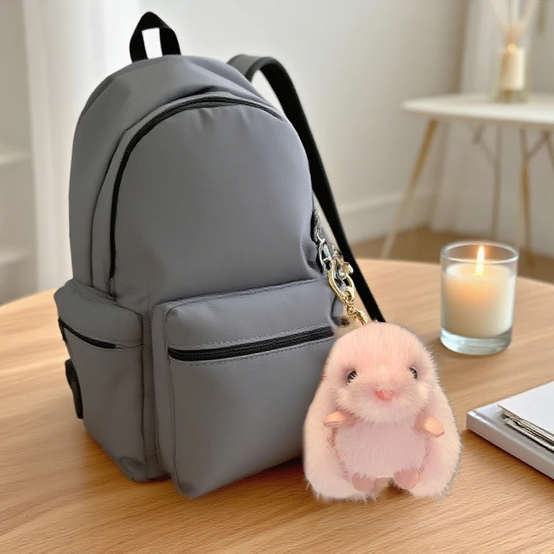 Cute Fluffy Rabbit Keychain Pendant Womens Fluffy Rabbit Bag Charm Pendant Couple Car Keychain Jewellery Gift 251110