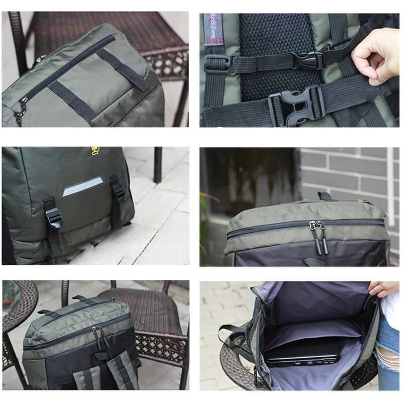 80L 50L Men's Outdoor Climbing Travel Rucksack Sports Camping Hiking Backpack School Bag Pack For Male Female Women