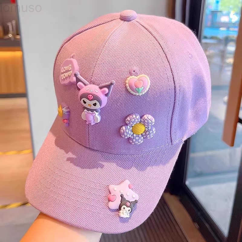 Sanrio 2025 New Childrens Hat Spring and Autumn Baseball Cap Cute Baby Cartoon Duckbill Cap Girls Casual Versatile Hat H251110