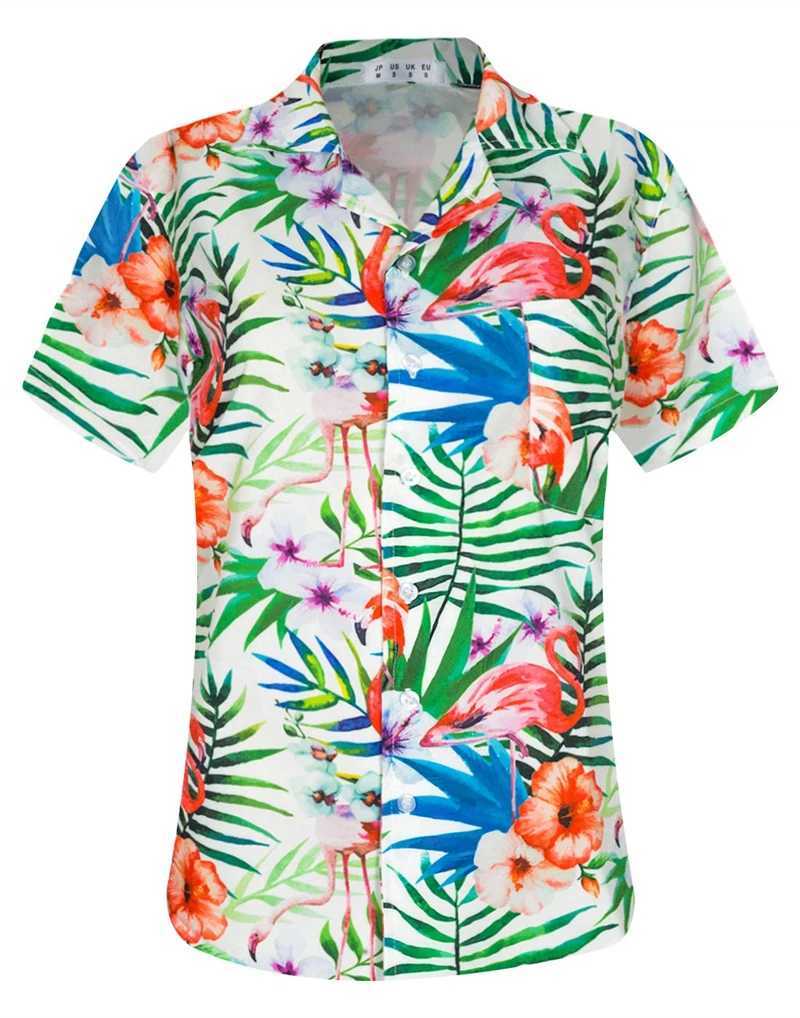 Hawaiian mens shirt 3D printed with summer coconut tree pattern oversized and comfortable casual top short beach clothing street wear X250410