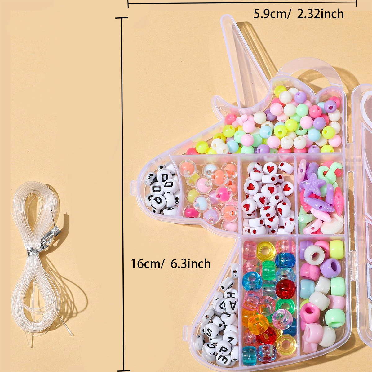 DIY Unicorn Jewelry Kit - Rainbow Boxed Accessories, Ideal for Creative Bracelet/Necklace Making & Handmade Family Gifts