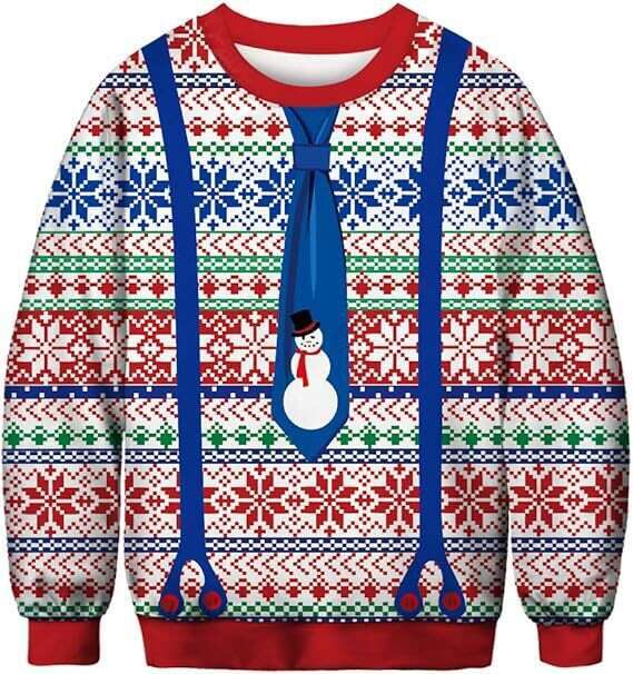 European and American New Autumn Green Fur Monster Santa Claus 3D Digital Print Christmas Crew Neck Long Sleeve Sweatshirt for Men