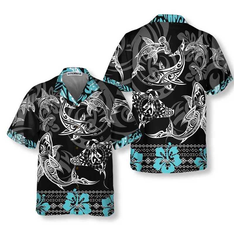 3D Printed Pattern Hawaiian Mens Casual Short Sleeve Button Beach Shirt Adult Printed Vacation Shirt X250410