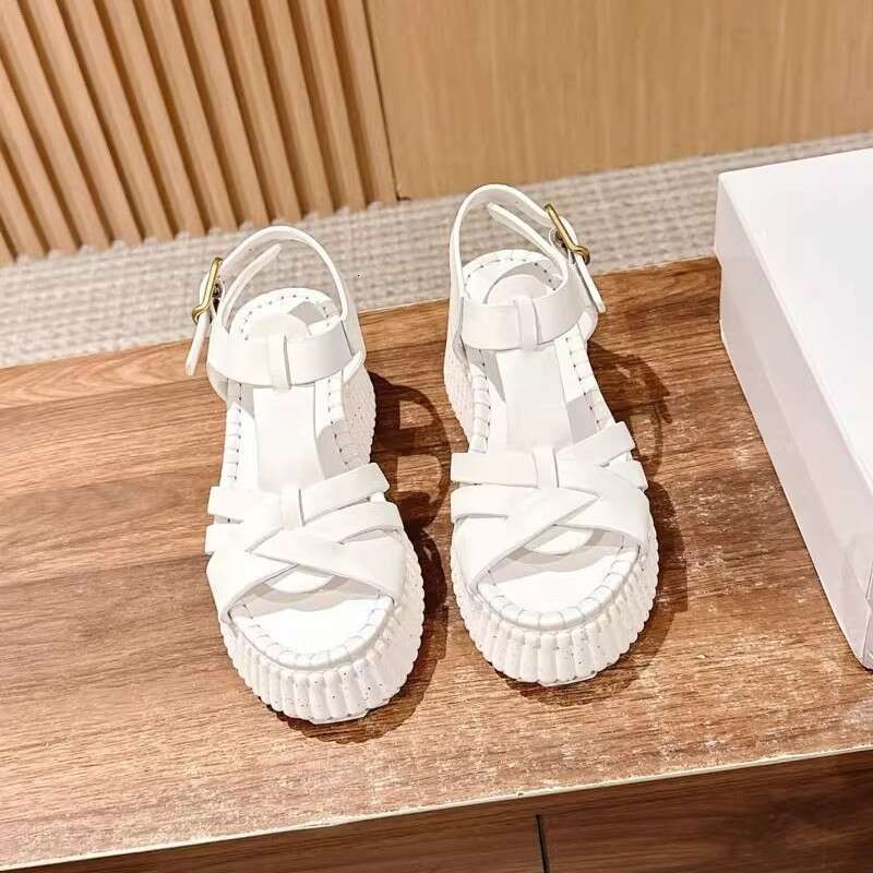 25 Summer New Thick-Soled Height-Increasing Sandals For Women, Waterproof Platform Wedge Open-Toe High Heels, Comfortable Trendy Shoes, High-End Desig