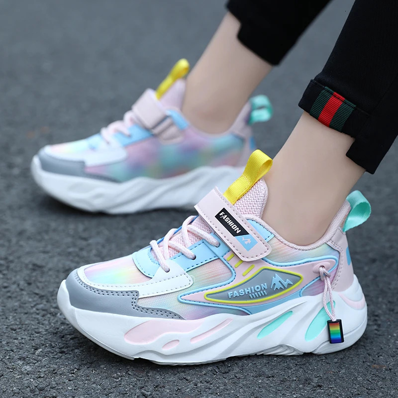 childrens shoes girls sports shoes breathable childrens sports shoes fashionable pink casual comfortable daily running tennis sports shoes 250403