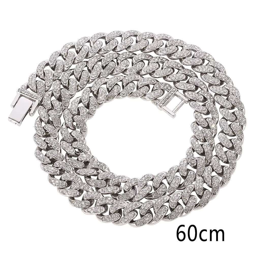 Waterproof matte hot gold-plated men's necklace long Miami Cuban chain