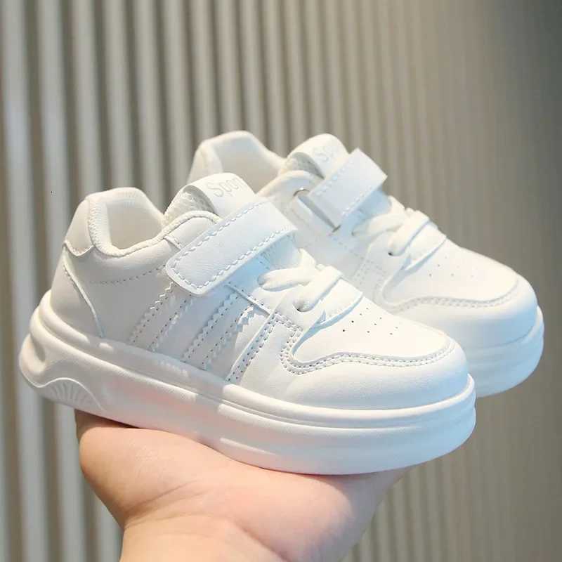 New Children Tennis Shoes Simple White Versatile Kids Sneakers for Girls PU Leather Boys Fashion Running Sneakers School CausalT251110