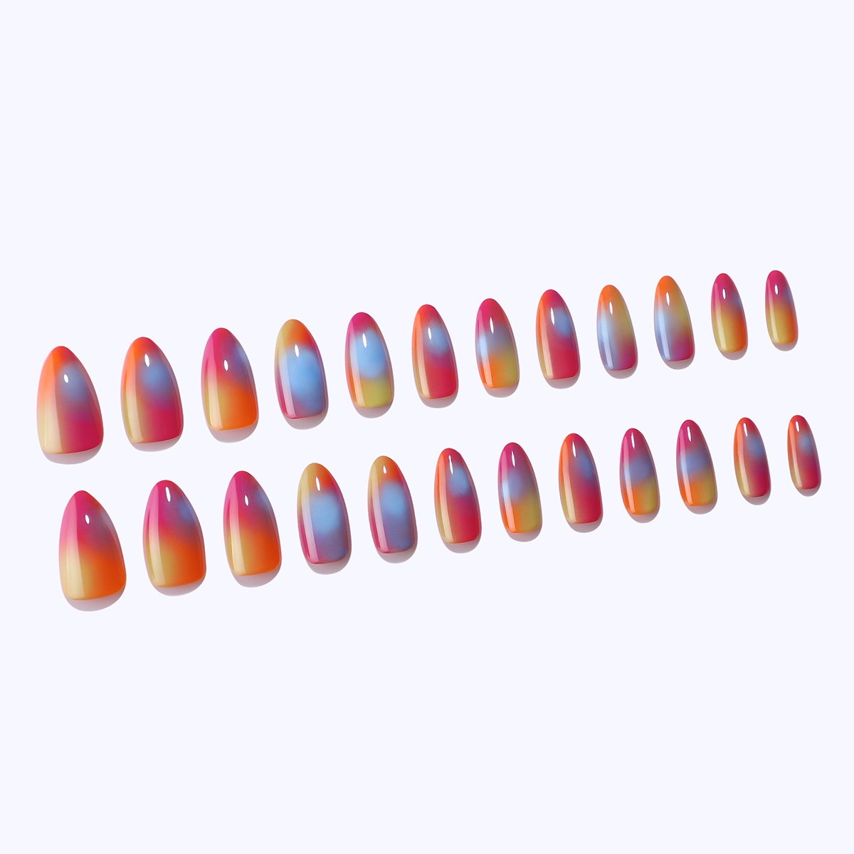 Colorful and fashionable artificial acrylic nails come in a variety of designs, suitable for ladies' daily outfits, allowing you to enjoy salon-l
