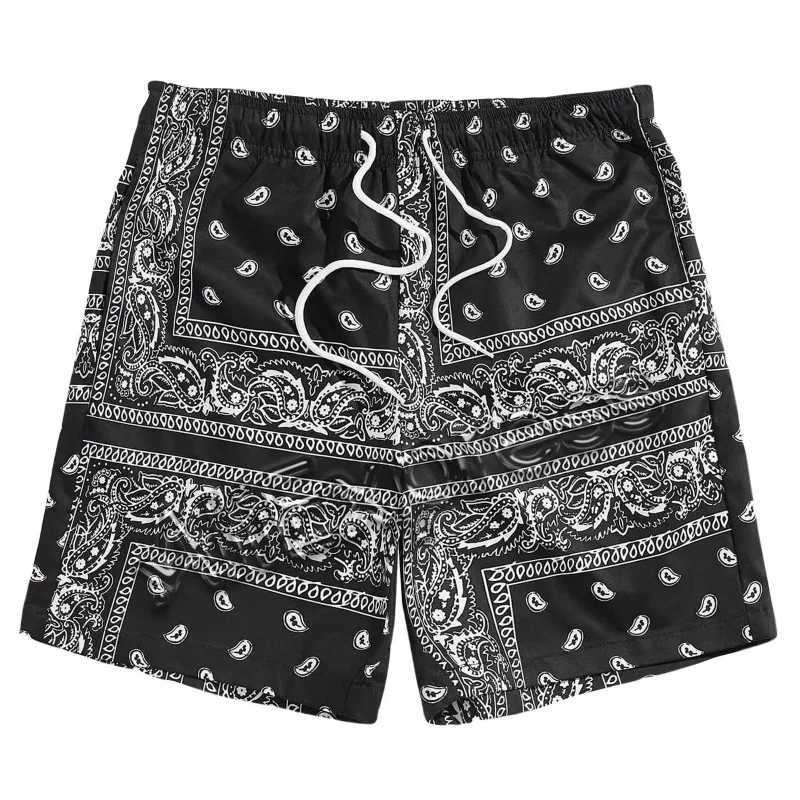 Casual Swim Shorts MenS Boho Drawstring Waist Paisley Print Summer Hawaii Beach Shorts Wear For Men Boardshorts Ropa Hombre X250528