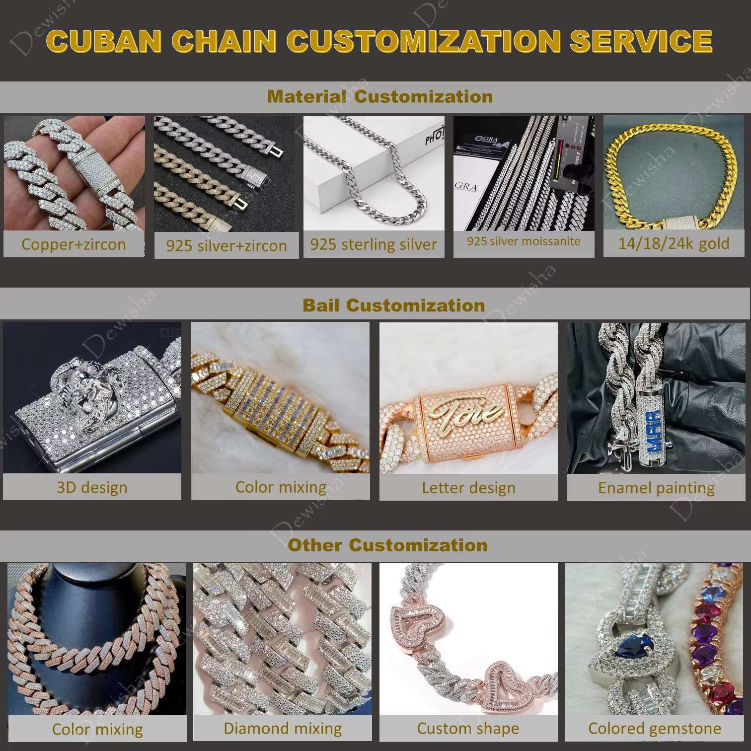 Iced Out Hip Hop Cuban Necklace 10MM 12MM 14MM 18MM 20MM Width 925 Sterling Silver VVS Moissanite Miami Cuban Link Chain