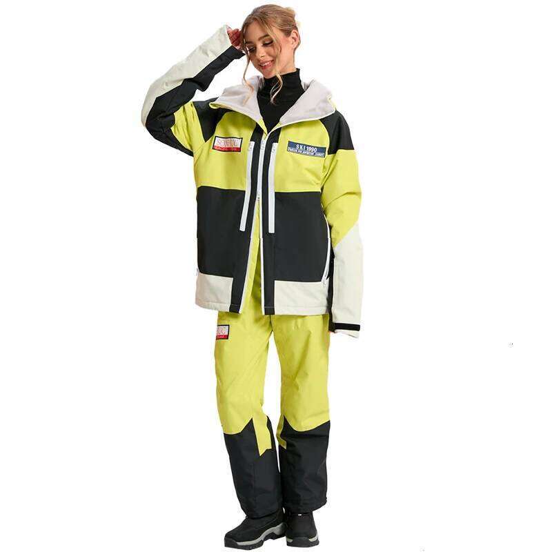 Outdoor Sport Man Skiing Sets Winter Hooded Jacket Pants Women Snow Suits Waterproof Membrane Male Snowboard Cosutmes