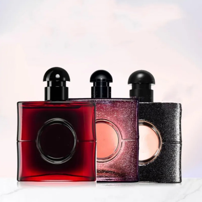 5A Women Perfume Cologne 90ml Incense Perfumes eau de parfum over red glitter floral shock Women's Black Opium Parfume Fashion brand8888