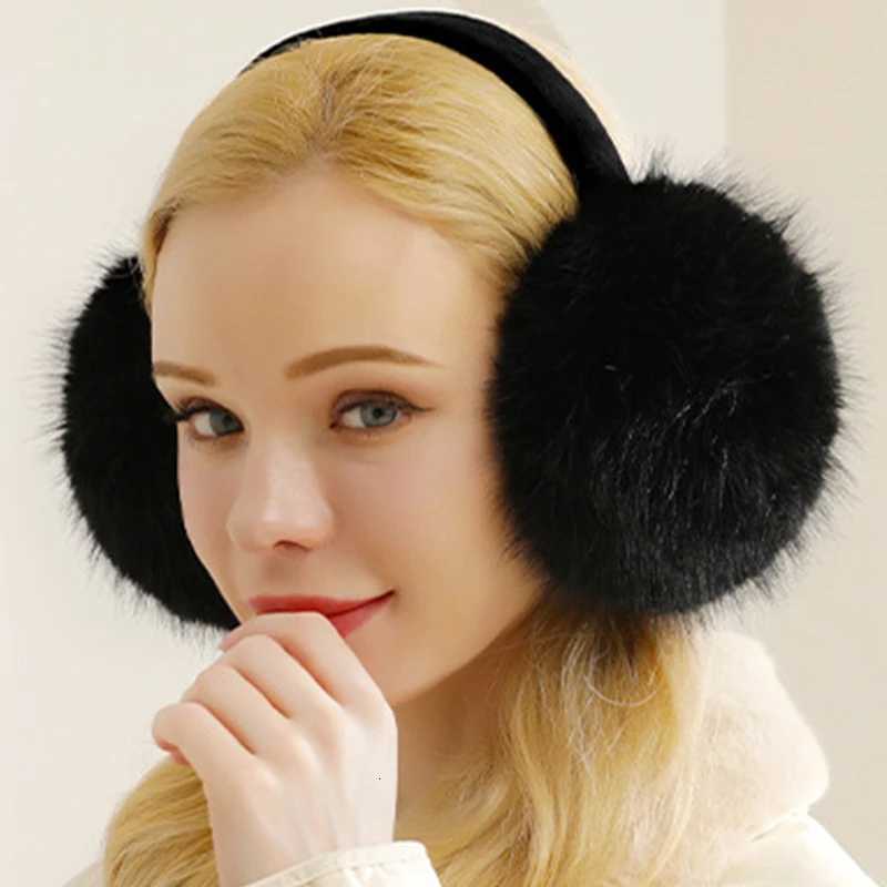 1PC Winter Solid Color Plush Ear Warmer Women Thickened Warm Earmuff Ear Cover Outdoor Cold Protection Ear-Muffs Folding Earflap W251110
