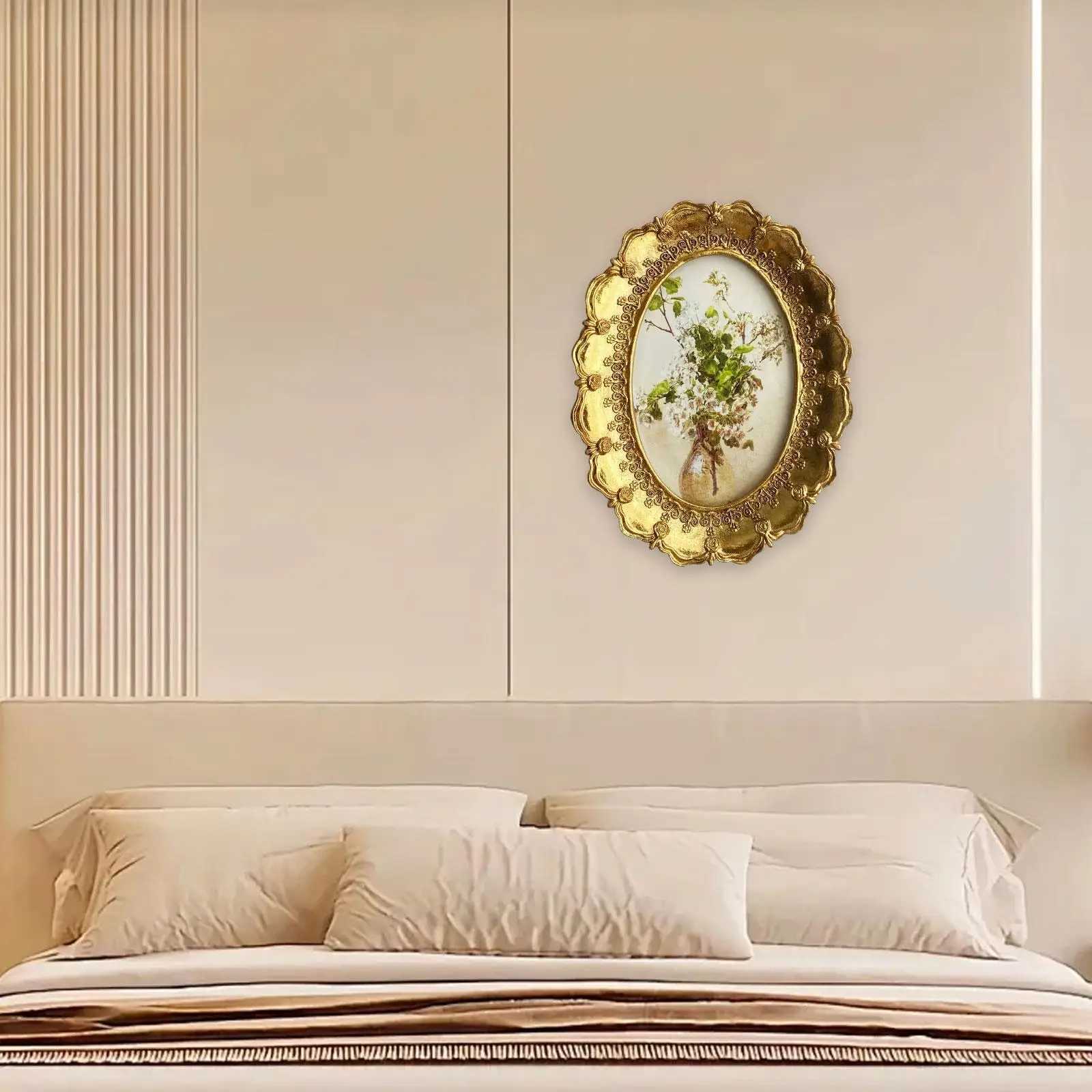 Retro Carved Resin Showcase Decorative European Picture Frame Photo Gallery Art for Living Room Wedding Bedroom L251110 H260306