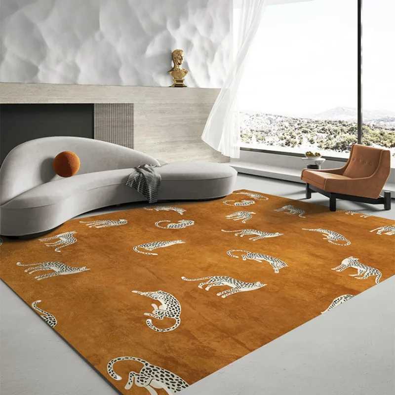 Light Luxury Carpets for Living Room Modern Style Bedroom Decor Plush Carpet Fluffy Soft Leopard Print Rug Home Non-slip Mat Y251110