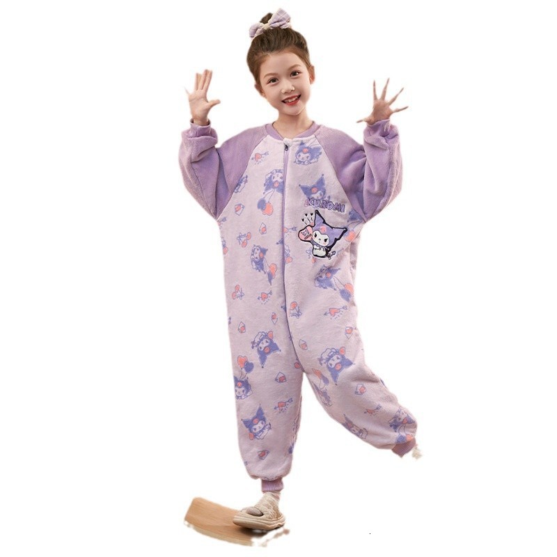 Towels Robes Girl Autumn Winter Long Warm Flannel Bathrobe for Girls Cozy Bath Robe Zipper Night Dressing Gown Kids Sleepwear Size 6 8 10 12Y 221020