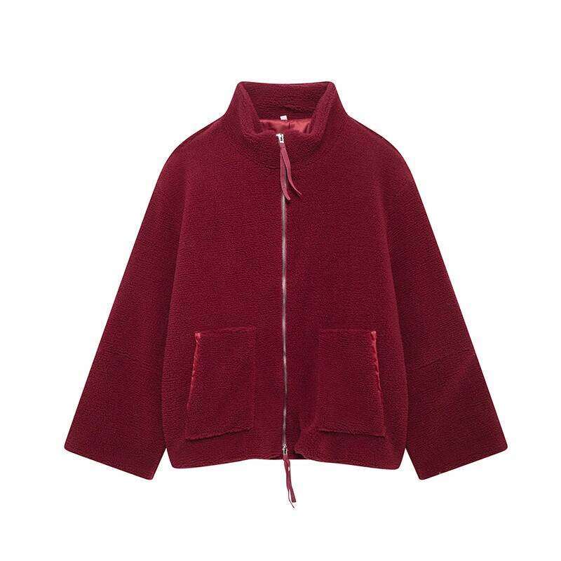 SIYANG Women Autumn Fashion Loose Teddy Coat Female Pockets Zipper Warm Faux Lamb Jacket Ladies Casual Outerwear