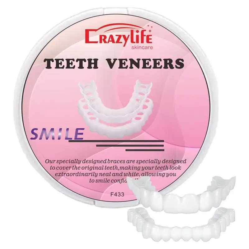 New Arrival Tooth veneer tooth cover tooth veneer set tooth veneer stuck on the cover dentures instantly confident smile temporary teeth Z250410