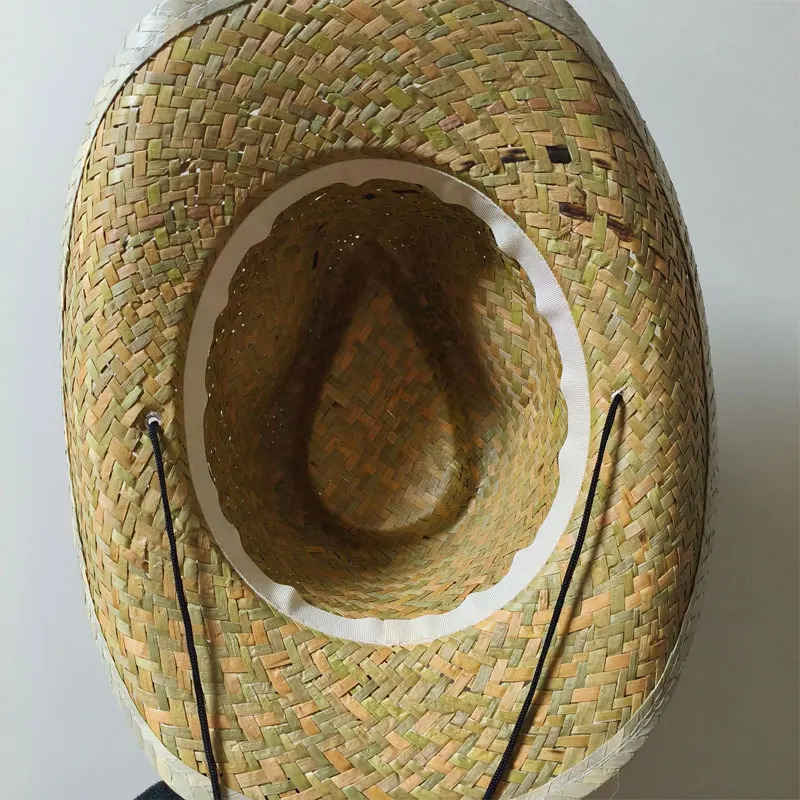 Wide Brim Straw Hat Western Cowboy Hat Fashion Trend Beache Hiking Cowboy Straw Cap for Men and Women 250409