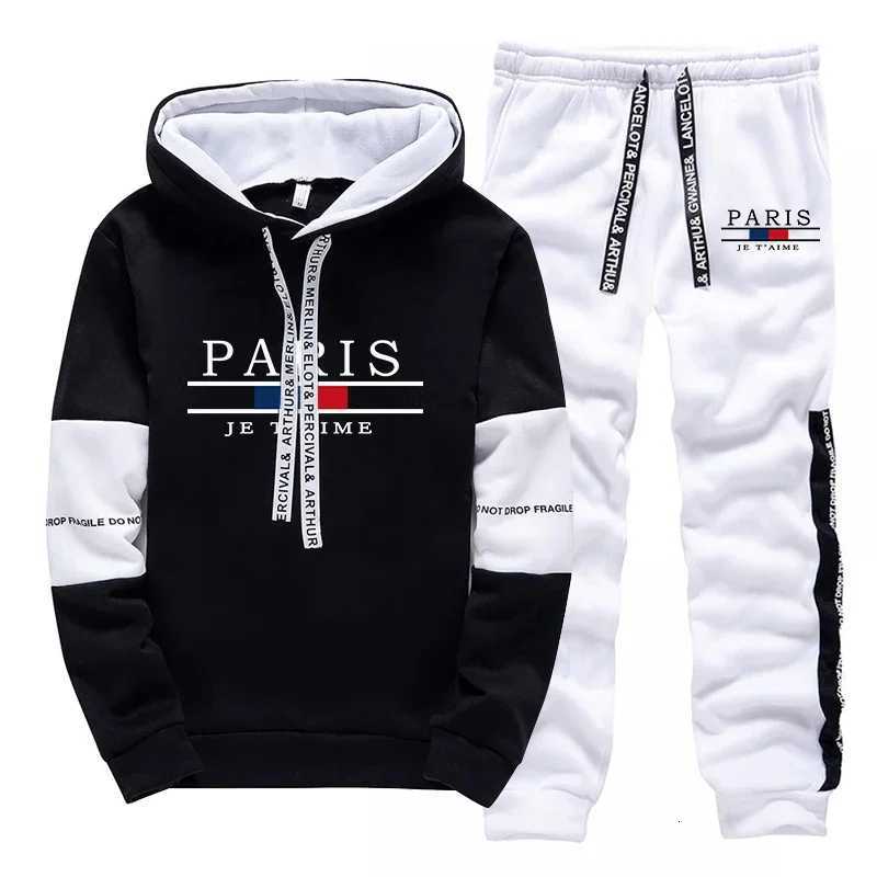 Fashion Mens Tracksuit Print Casual Sweatshirts Outdoors Sports Jogging Mens Clothing Single Piece Hoodie Pants Daily Streetwear W251110