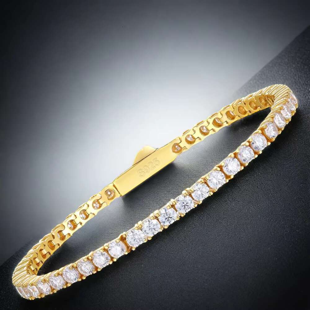 Lab Created Diamond Bracelets 925 Sterling Silver Bracelet 3mm/4mm/5mm D Color VVS Moissanite Tennis Bracelet