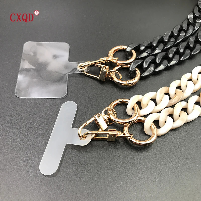 125cm Bevel Anti-lost Phone Lanyard Rope Neck Strap Colorful Portable Acrylic Cell Phone Chain Accessories Gifts Outdoor 250409